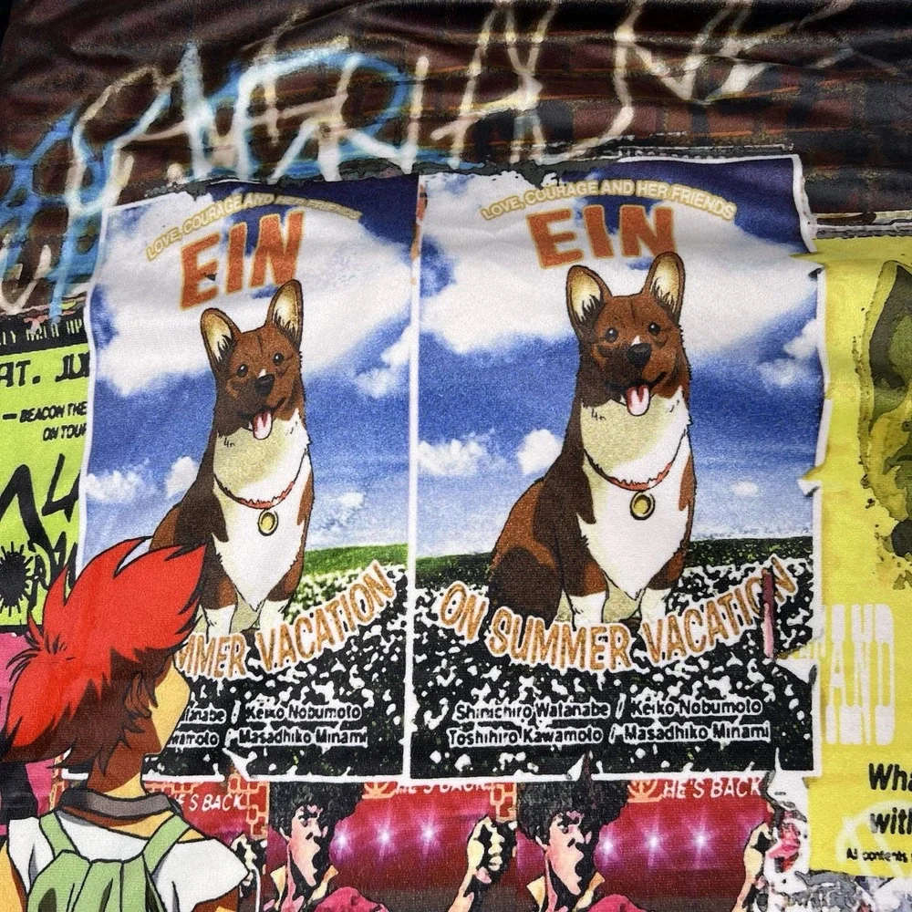 Cowboy Bebop Fleece Throw Blanket‎ Multi Color Anime Spike Faye Jet Ed Ein Large